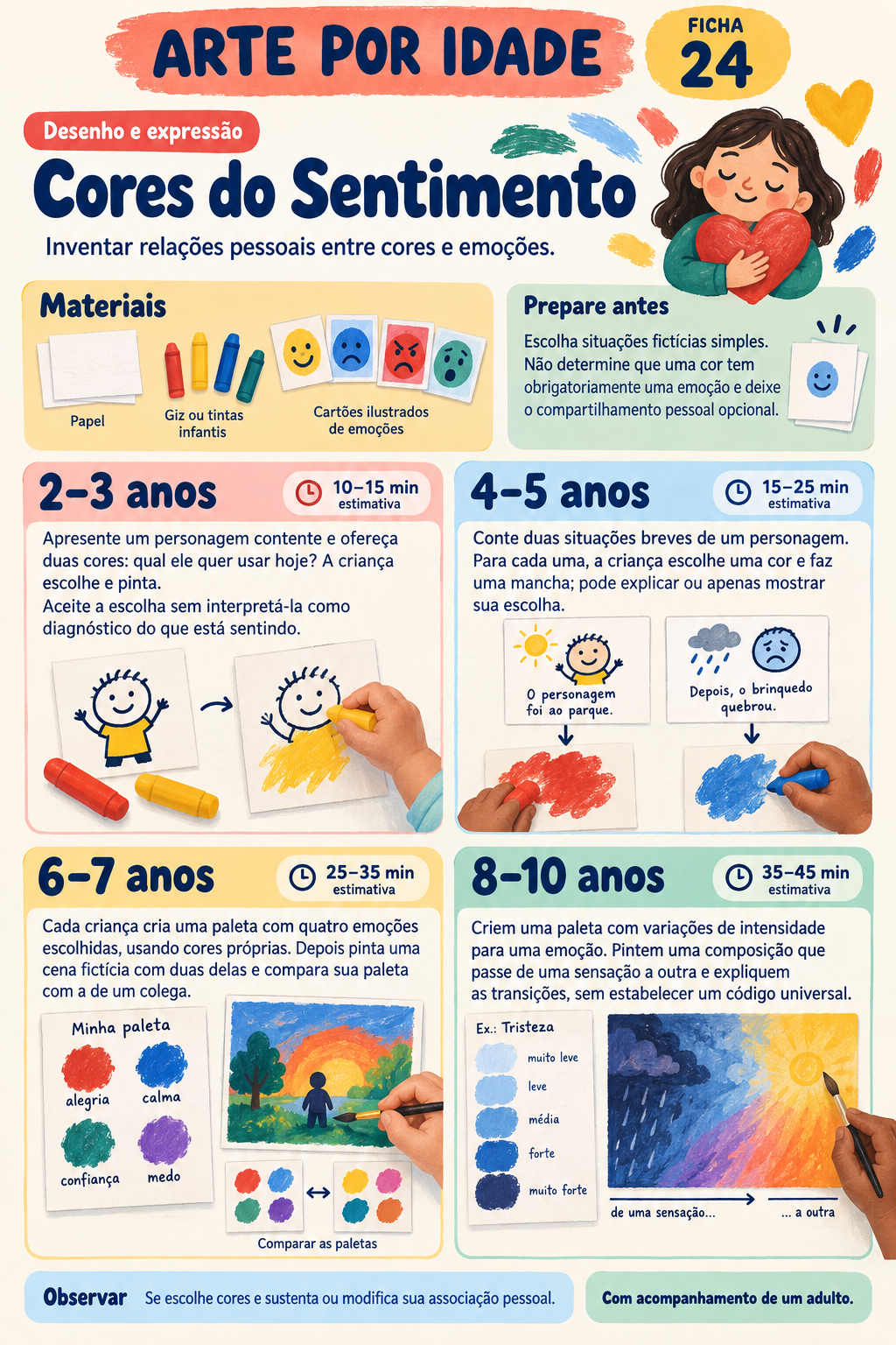 Ficha Arte por Idade: Cores do Sentimento.